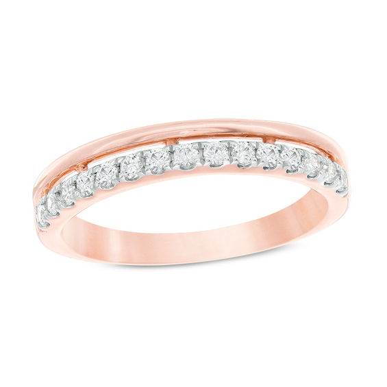 1/4 CT. T.w. Diamond Stacked Anniversary Band in 10K Rose Gold