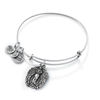 Thumbnail Image 0 of Alex and Ani Guardian of Knowledge Charm Bangle in Silver-Tone Brass