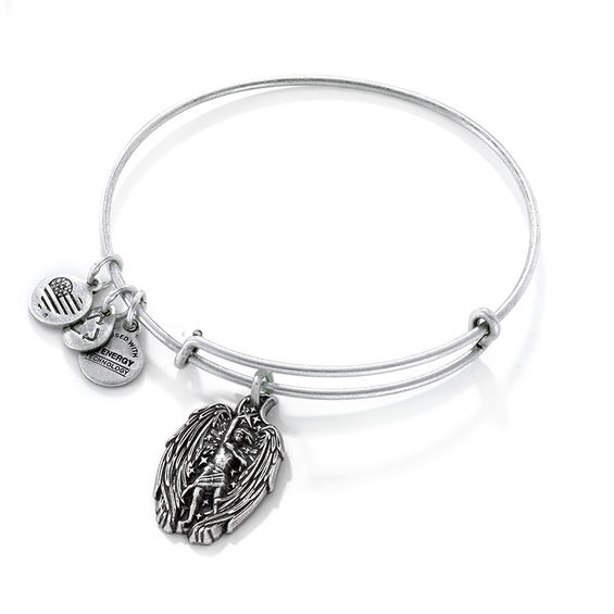 Alex and Ani Guardian of Strength Charm Bangle in Silver-Tone Brass