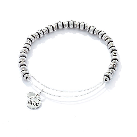 Alex and Ani Nile Beaded Bangle in Silver-Tone Brass