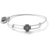 Thumbnail Image 1 of Alex and Ani Four Leaf Clover Slider Charm Bangle in Silver-Tone Brass