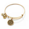 Thumbnail Image 0 of Alex and Ani Initial "G" Charm Bangle in Silver-Tone Brass