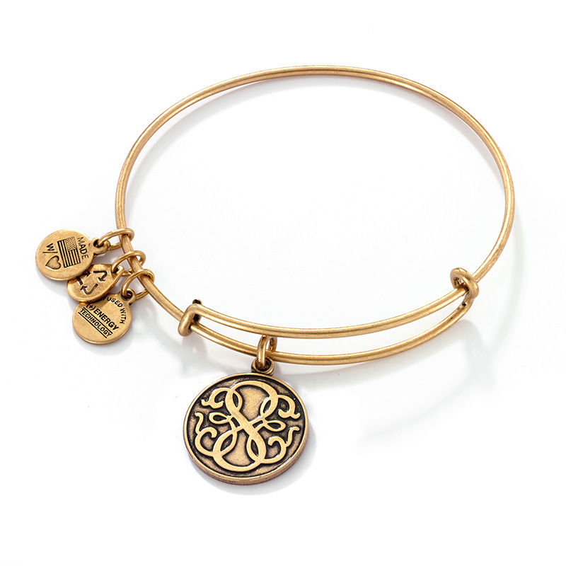Main Image 1 of Alex and Ani Path of Life Charm Bangle in Gold-Tone Brass
