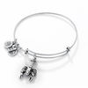 Thumbnail Image 0 of Alex and Ani Lobster Charm Bangle in Silver-Tone Brass