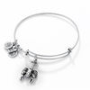 Thumbnail Image 1 of Alex and Ani Lobster Charm Bangle in Silver-Tone Brass