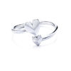 Thumbnail Image 1 of Alex and Ani Romance Heart Adjustable Wrap Ring in Sterling Silver
