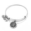 Thumbnail Image 1 of Alex and Ani Initial "R" Charm Bangle in Silver-Tone Brass