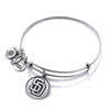Thumbnail Image 1 of Alex and Ani San Diego Padres Logo Charm Bangle in Silver-Tone Brass