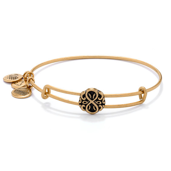 Alex and Ani Path of Life Slider Charm Bangle in Gold-Tone Brass