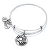 Thumbnail Image 1 of Alex and Ani "Daughter" Daisy Charm Bangle in Silver-Tone Brass
