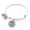 Thumbnail Image 1 of Alex and Ani Tampa Bay Rays Logo Charm Bangle in Silver-Tone Brass