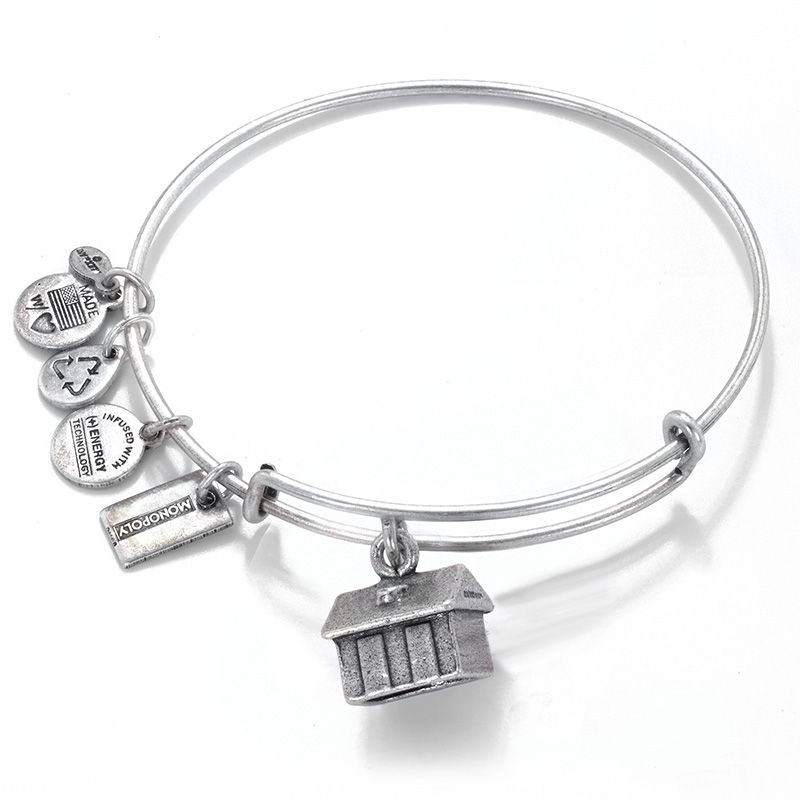 Alex and Ani Monopoly House Charm Bangle in Silver-Tone Brass