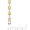 Thumbnail Image 3 of 1/2 CT. T.W. Diamond Triple Row Link Bracelet in Two-Tone Stainless Steel - 8.5"