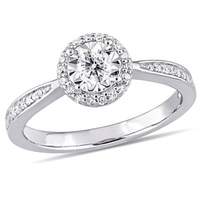 ViVi Ladies Engagement sterling silver  Diamond Ring 8255 #7 