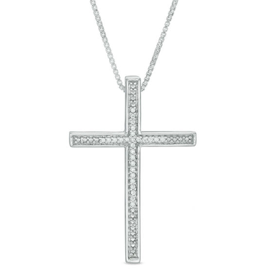 Convertibilities 1/10 CT. T.w. Diamond Infinity Cross Three-in-One Pendant in Sterling Silver and 10K Gold