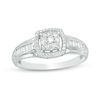 Thumbnail Image 0 of 1/3 CT. T.W. Composite Diamond Cushion Frame Ring in 10K White Gold