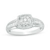 Thumbnail Image 1 of 1/3 CT. T.W. Composite Diamond Cushion Frame Ring in 10K White Gold