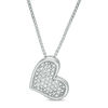Thumbnail Image 2 of Convertibilities 1/15 CT. T.W. Diamond Heart Three-in-One Pendant in Sterling Silver and 10K Rose Gold