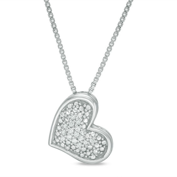 Convertibilities 1/15 CT. T.w. Diamond Heart Three-in-One Pendant in Sterling Silver and 10K Rose Gold