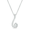 Thumbnail Image 2 of Convertibilities 1/6 CT. T.W. Diamond Double Swirl Drop Three-in-One Pendant in Sterling Silver