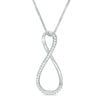 Thumbnail Image 3 of Convertibilities 1/8 CT. T.W. Diamond Double Infinity Three-in-One Pendant in Sterling Silver and 10K Rose Gold