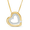 Thumbnail Image 0 of Convertibilities 1/10 CT. T.W. Diamond Heart Three-in-One Pendant in Sterling Silver and 10K Gold