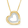 Thumbnail Image 1 of Convertibilities 1/10 CT. T.W. Diamond Heart Three-in-One Pendant in Sterling Silver and 10K Gold