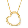 Thumbnail Image 2 of Convertibilities 1/10 CT. T.W. Diamond Heart Three-in-One Pendant in Sterling Silver and 10K Gold