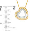 Thumbnail Image 3 of Convertibilities 1/10 CT. T.W. Diamond Heart Three-in-One Pendant in Sterling Silver and 10K Gold