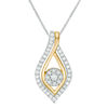 Thumbnail Image 0 of Convertibilities 1/4 CT. T.W. Diamond Marquise Three-in-One Pendant in 10K Two-Tone Gold