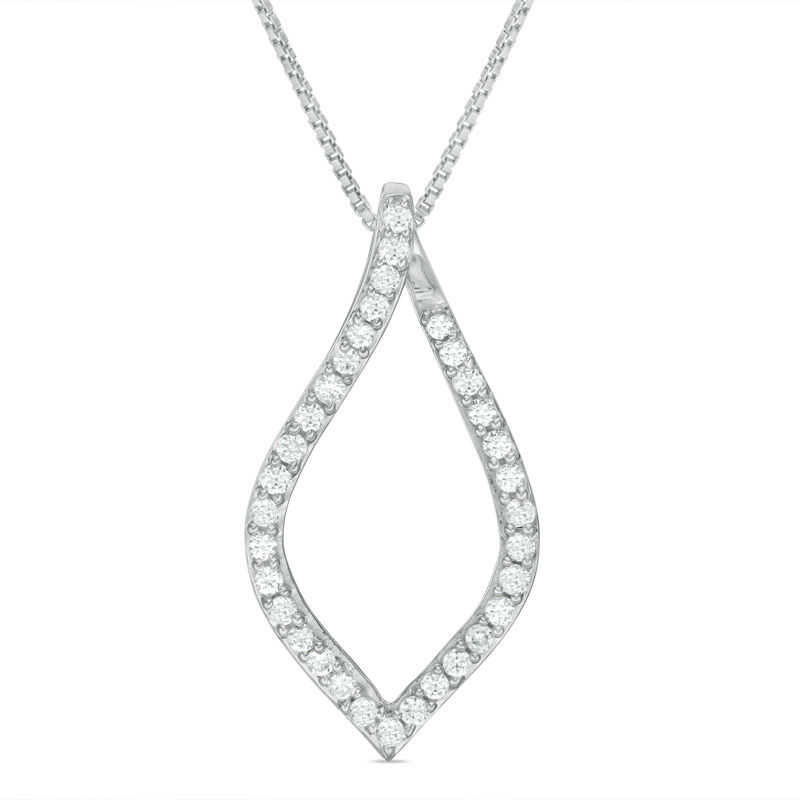 Main Image 2 of Convertibilities 1/4 CT. T.W. Diamond Marquise Three-in-One Pendant in 10K Two-Tone Gold