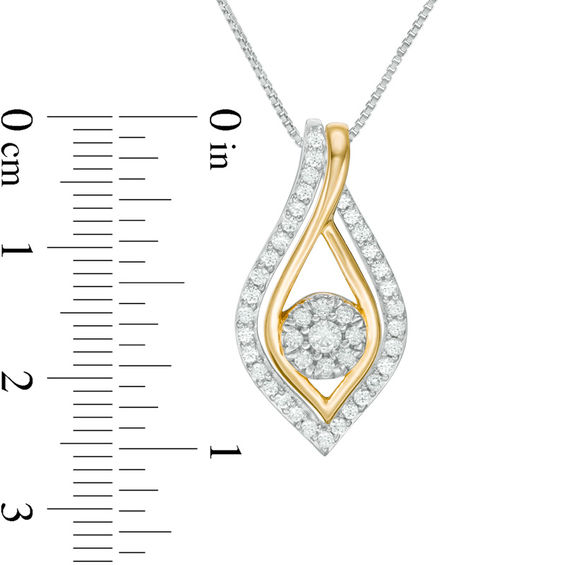 Convertibilities 1/4 CT. T.w. Diamond Marquise Three-in-One Pendant in 10K Two-Tone Gold