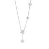 Thumbnail Image 0 of 1/10 CT. T.W. Diamond Heart Lariat Bolo Necklace in Sterling Silver - 26"