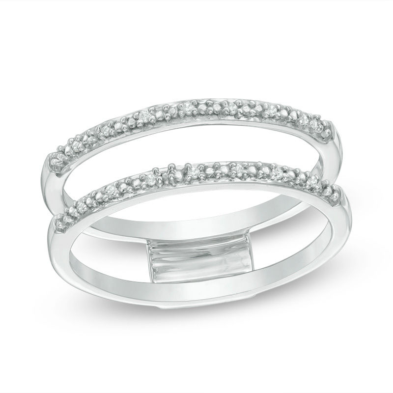 Main Image 4 of Convertibilities 1/6 CT. T.W. Diamond Twist Three-in-One Ring in Sterling Silver and 10K Gold