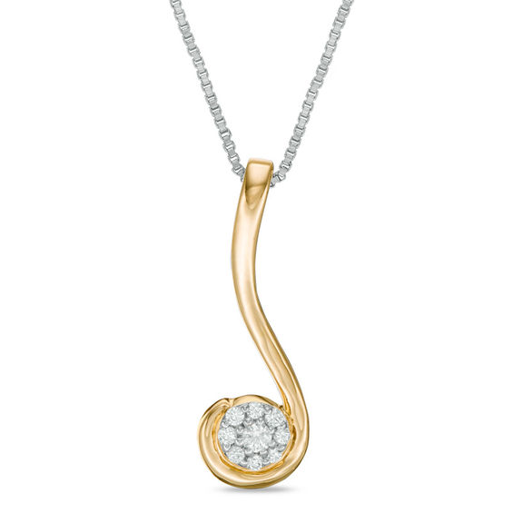 セール！ティファニー　crafting victory Convertibilities 1/6 CT. T.W. Diamond Swirl Drop Teardrop