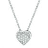 Thumbnail Image 1 of Convertibilities 1/15 CT. T.W. Diamond Dog Paw Print Heart Three-in-One Pendant in Sterling Silver