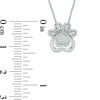 Thumbnail Image 3 of Convertibilities 1/15 CT. T.W. Diamond Dog Paw Print Heart Three-in-One Pendant in Sterling Silver