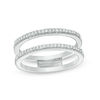 Thumbnail Image 3 of Convertibilities 1/5 CT. T.W. Diamond Crossover Three-in-One Ring in Sterling Silver and 10K Rose Gold