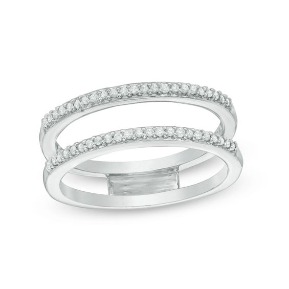 Convertibilities 1/5 CT. T.w. Diamond Crossover Three-in-One Ring in Sterling Silver and 10K Rose Gold