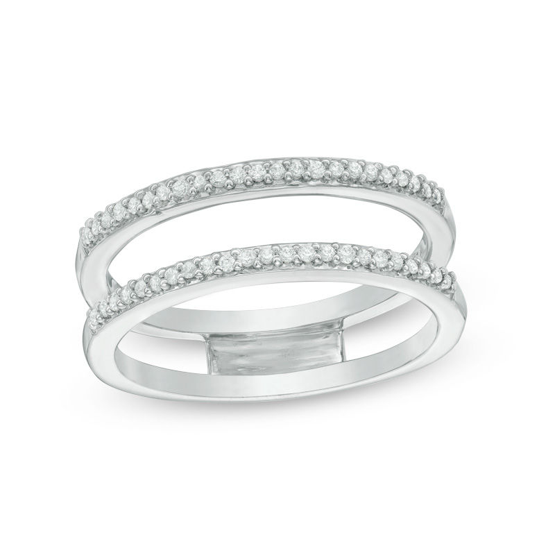 Main Image 3 of Convertibilities 1/5 CT. T.W. Diamond Crossover Three-in-One Ring in Sterling Silver and 10K Rose Gold