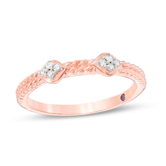 Cherished Promise Collectionâ¢ 1/20 CT. T.w. Diamond Stackable Band in 10K Rose Gold