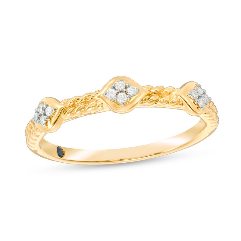 Main Image 1 of Cherished Promise Collection™ 1/20 CT. T.W. Diamond Stackable Band in 10K Gold