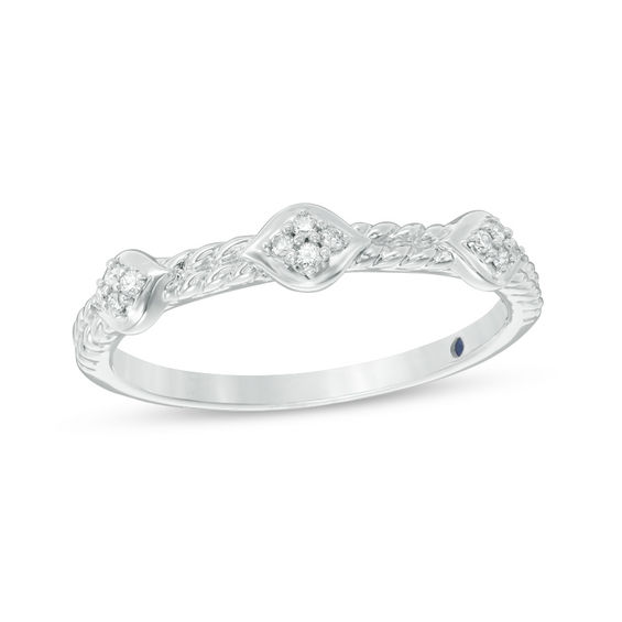 Cherished Promise Collection™ 1/20 CT. T.w. Diamond Stackable Band in 10K White Gold
