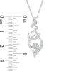 Thumbnail Image 2 of Diamond Accent Swirl Flame Pendant in Sterling Silver