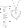 Thumbnail Image 1 of Diamond Accent Beaded Heart Pendant in Sterling Silver