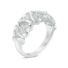 Thumbnail Image 2 of Diamond Accent Alternating Hearts Ring in Sterling Silver