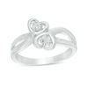 Thumbnail Image 1 of Diamond Accent Bypass Heart Ring in Sterling Silver