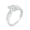 Thumbnail Image 1 of Diamond Accent Bypass Heart Ring in Sterling Silver