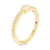 Thumbnail Image 2 of Vera Wang Love Collection 1/3 CT. T.W. Pear-Shaped Diamond Sideways Stackable Band in 14K Gold