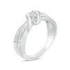Thumbnail Image 2 of Diamond Accent Three Stone Wave Ring in Sterling Silver